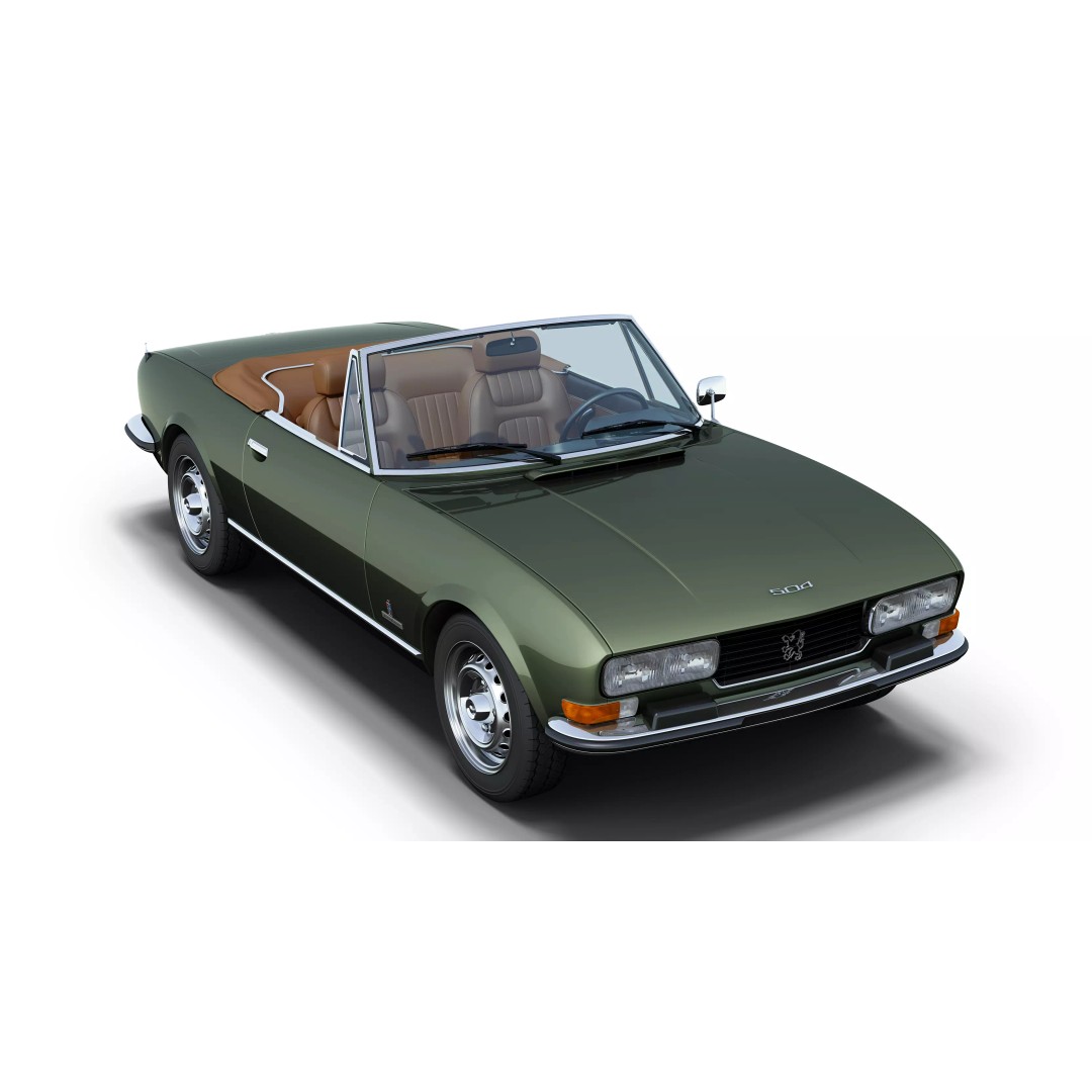 Peugeot 504 Cabriolet 3D Model – Classic Convertible with PBR Textures - View 2