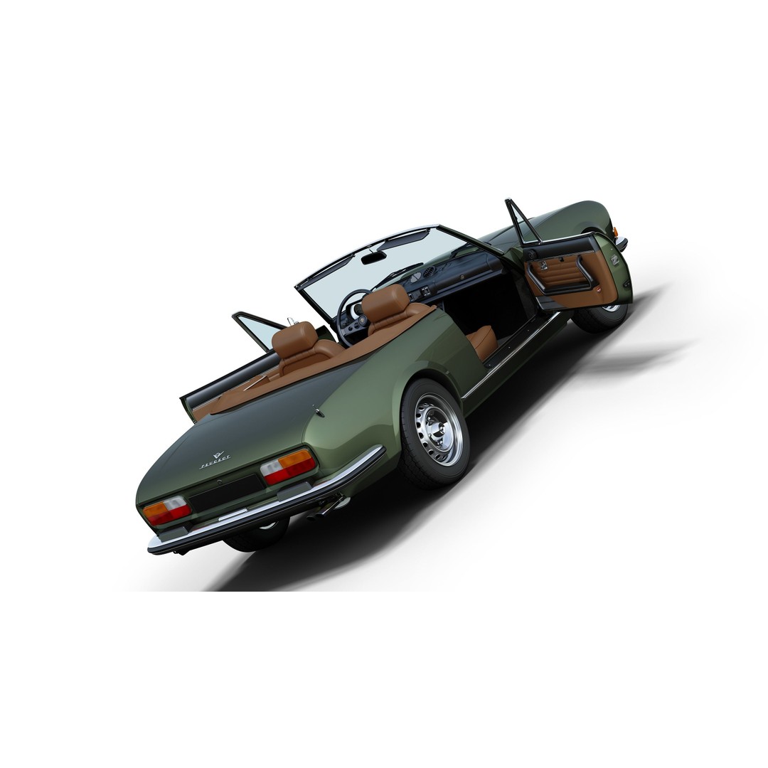 Peugeot 504 Cabriolet 3D Model – Classic Convertible with PBR Textures - View 6