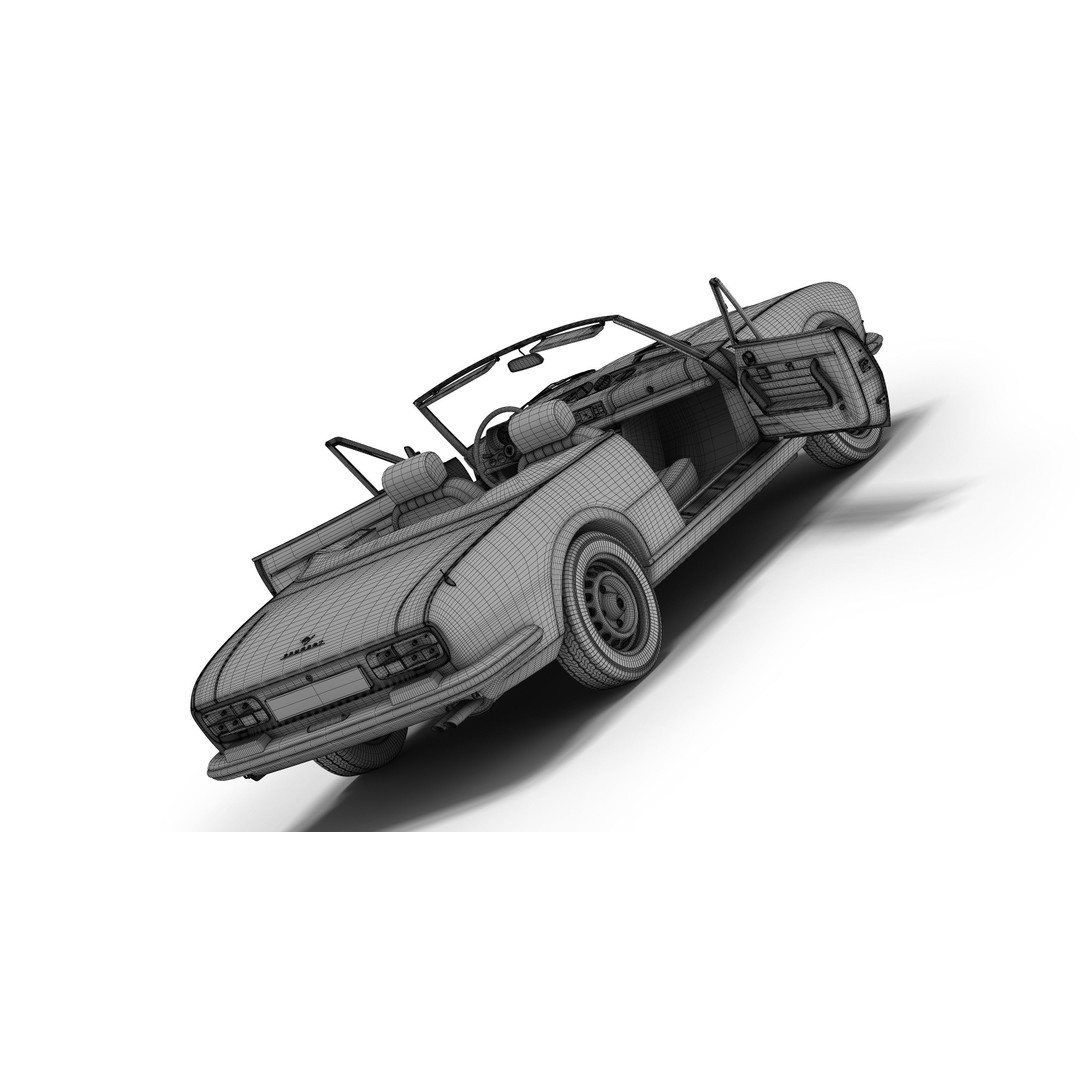 Peugeot 504 Cabriolet 3D Model – Classic Convertible with PBR Textures - View 7
