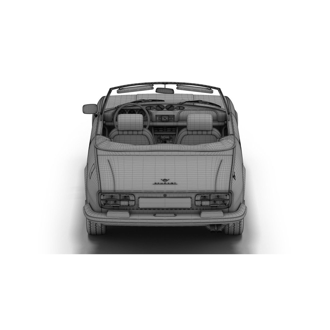 Peugeot 504 Cabriolet 3D Model – Classic Convertible with PBR Textures - View 9