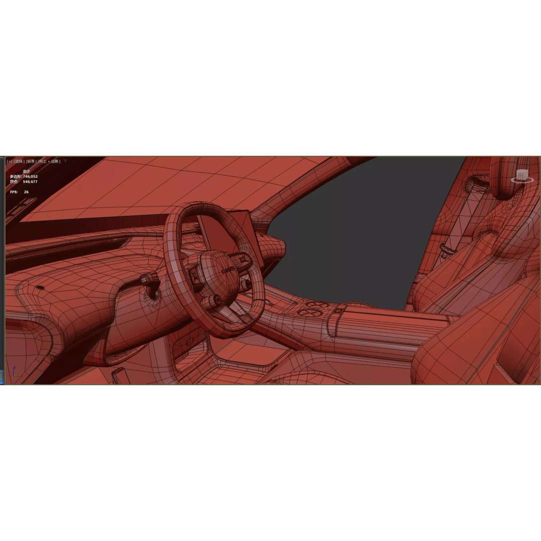 Xiaomi YU7 3D Model – High Poly SUV Interior with PBR Textures, FBX - View 62