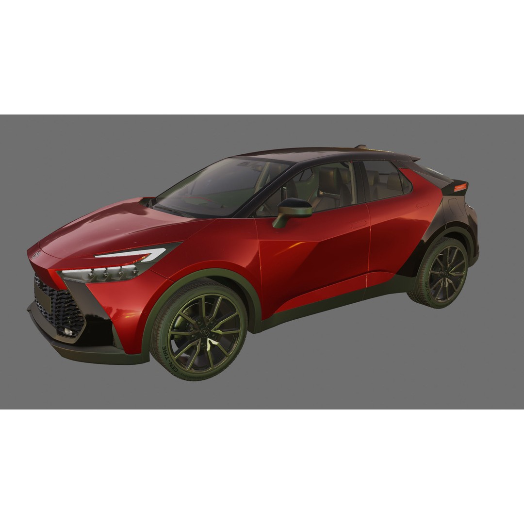 Toyota C-HR 2024 3D Model – High Poly Realistic SUV, FBX & OBJ - View 16