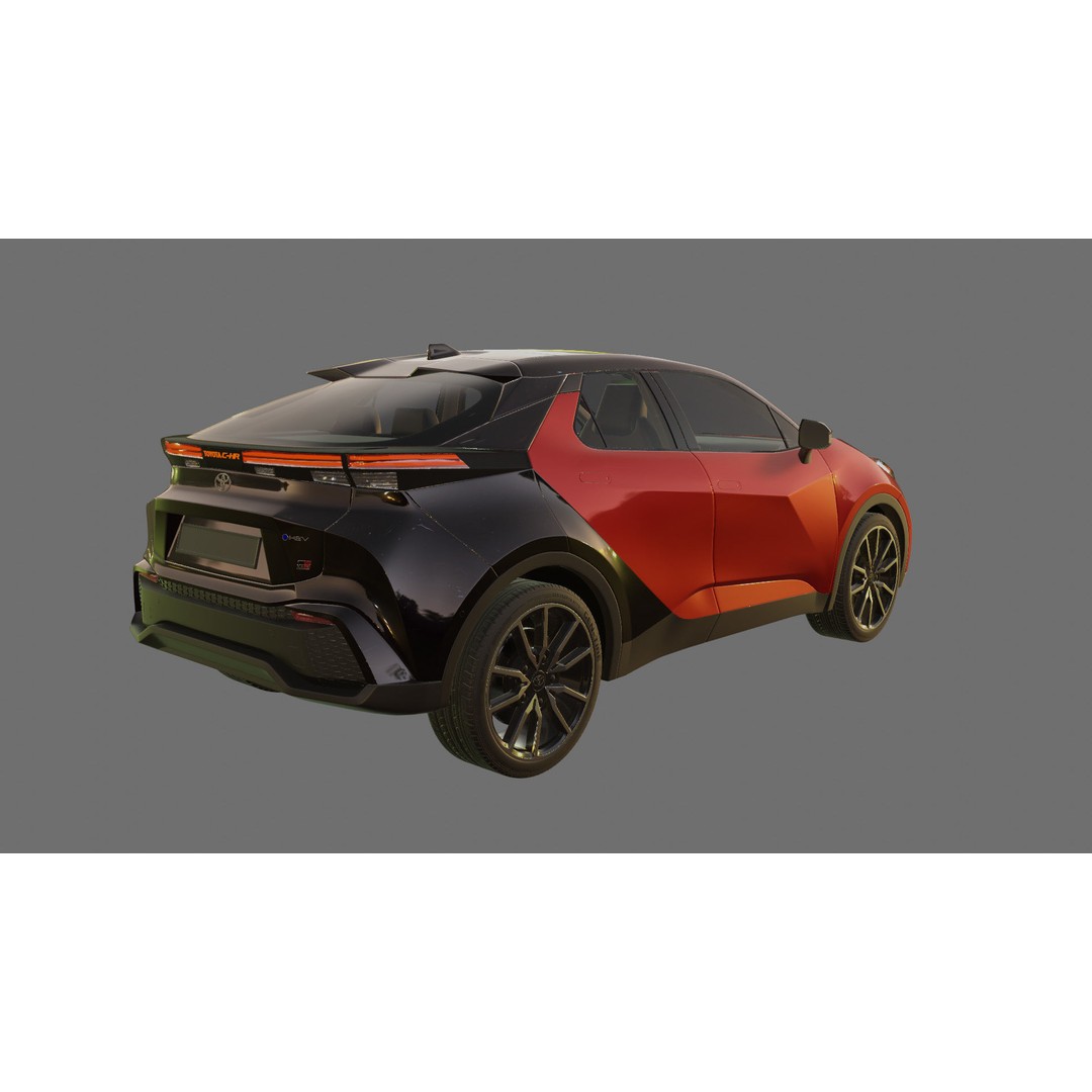 Toyota C-HR 2024 3D Model – High Poly Realistic SUV, FBX & OBJ - View 17