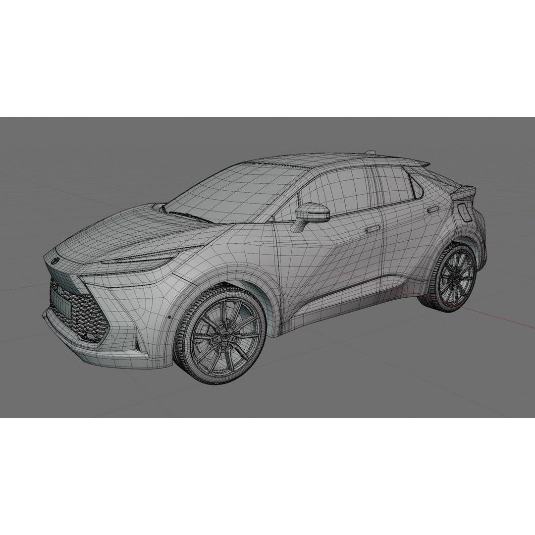 Toyota C-HR 2024 3D Model – High Poly Realistic SUV, FBX & OBJ - View 19