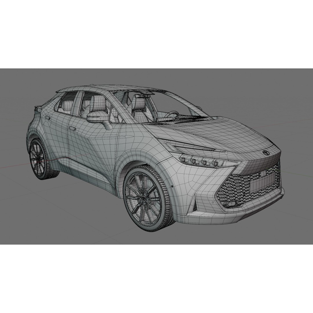 Toyota C-HR 2024 3D Model – High Poly Realistic SUV, FBX & OBJ - View 21