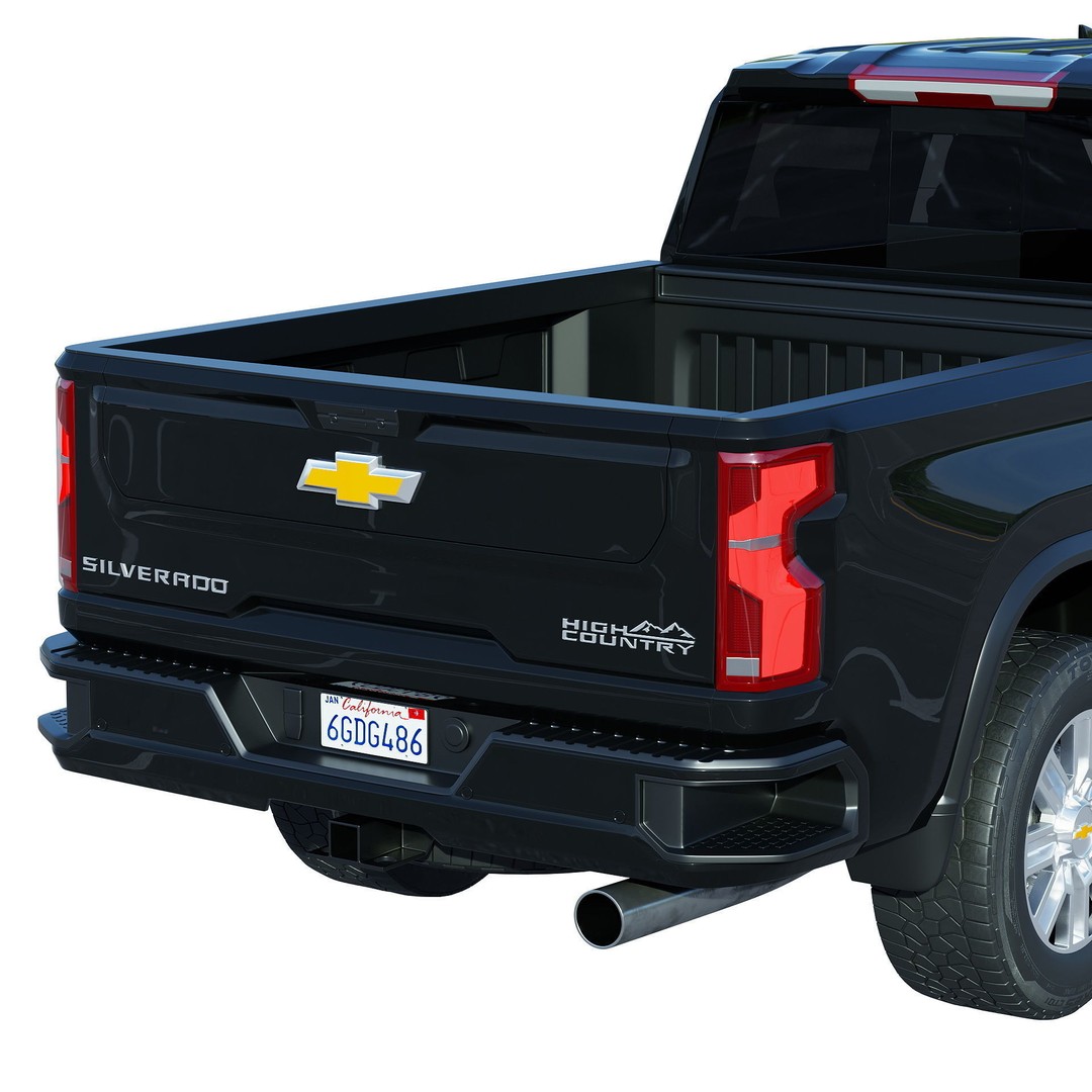 Chevrolet Silverado 2500HD High Country 3D Model – Game Ready PBR Asset, FBX - View 10