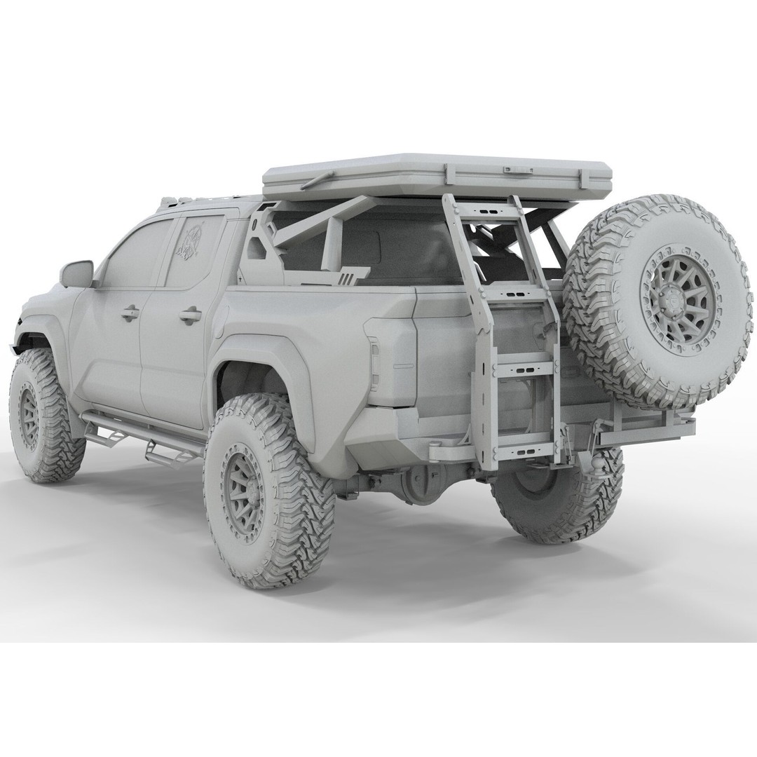 Toyota Tacoma 2024 Off Road 3D Model – High Poly PBR Game Asset, FBX, OBJ
