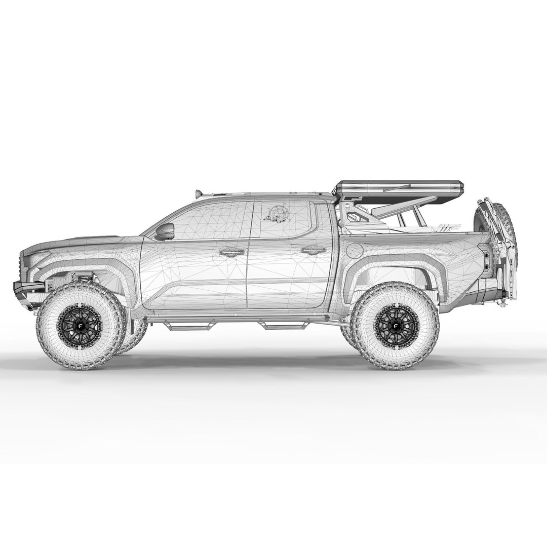 Toyota Tacoma 2024 Off Road 3D Model – High Poly PBR Game Asset, FBX, OBJ - View 16