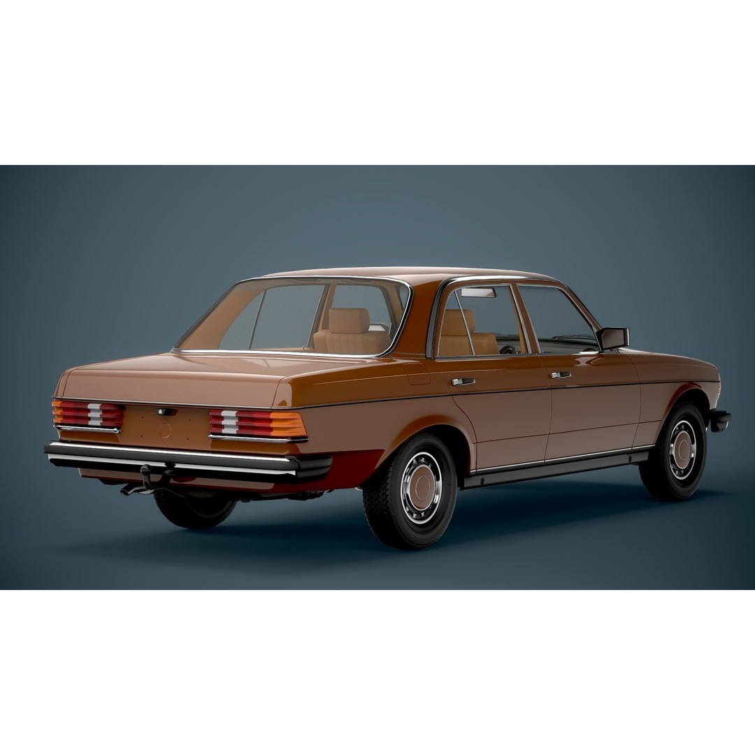 Old Classic Sedan 3D Model – Low Poly Vehicle, PBR Textures, FBX - View 4
