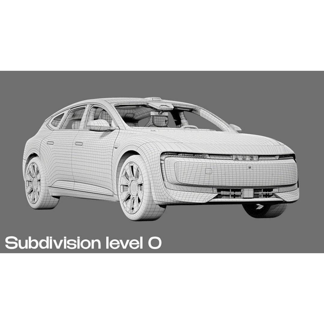 2026 Audi E5 Sportback Pioneer Quattro 3D Model – High Poly Game Asset, FBX, OBJ - View 29