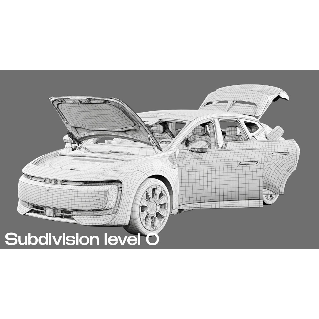 2026 Audi E5 Sportback Pioneer Quattro 3D Model – High Poly Game Asset, FBX, OBJ - View 31
