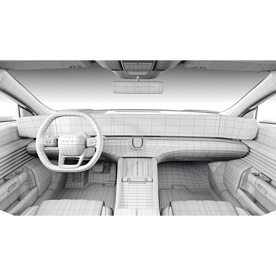 2026 Audi E5 Sportback Pioneer Quattro 3D Model – High Poly Game Asset, FBX, OBJ - View 33