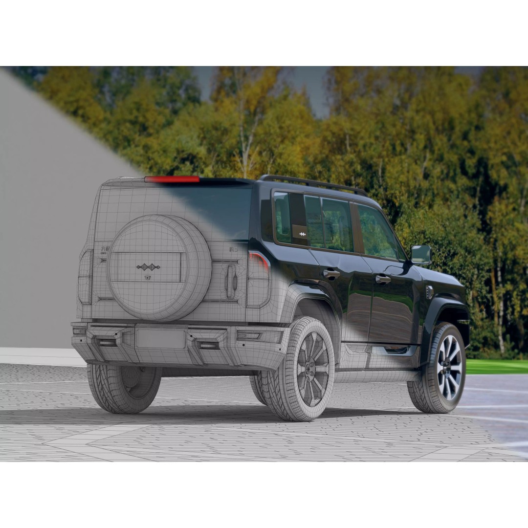 BYD Leopard 5 3D Model – PBR Mid-Size SUV Asset, FBX, OBJ - View 6