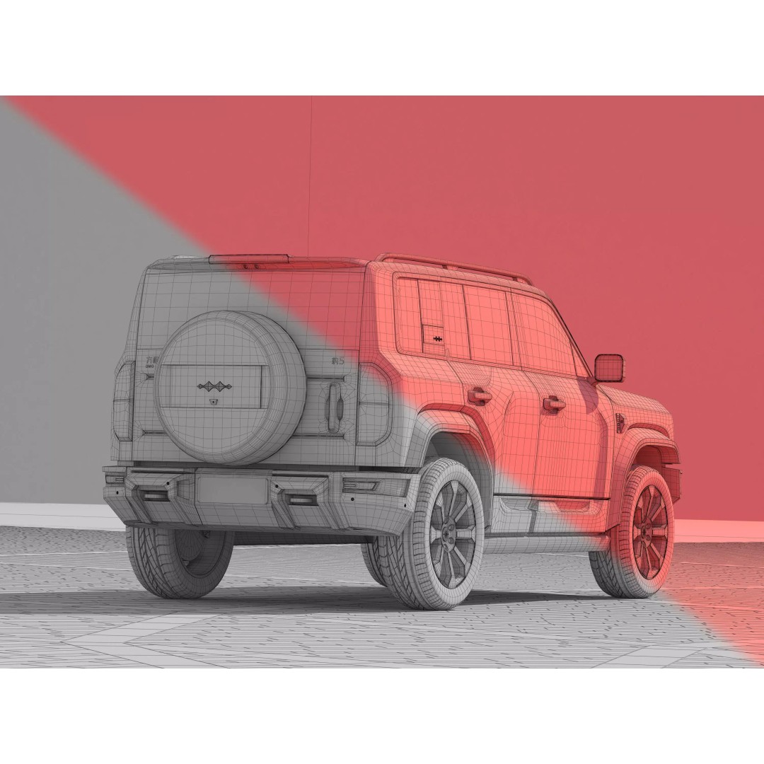 BYD Leopard 5 3D Model – PBR Mid-Size SUV Asset, FBX, OBJ - View 7
