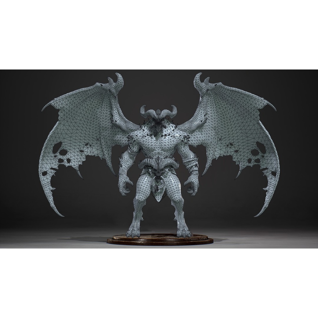Demon Lord 3D Model – Low Poly Fantasy Character, Rigged, FBX - View 11