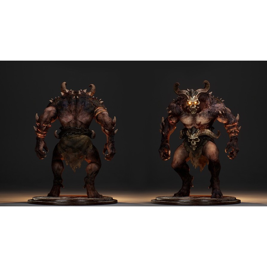 Demon Lord 3D Model – Low Poly Fantasy Character, Rigged, FBX - View 13