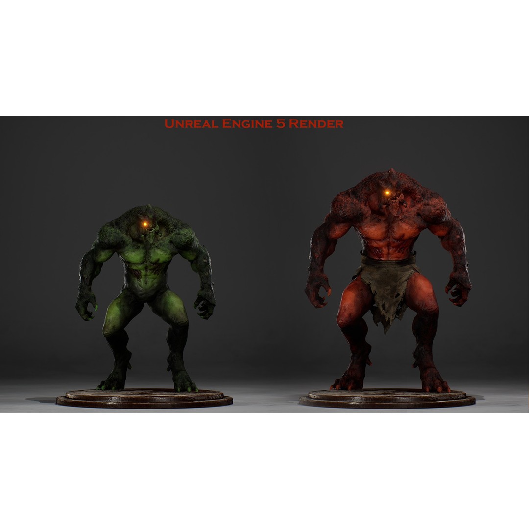 Demon Lord 3D Model – Low Poly Fantasy Character, Rigged, FBX - View 17