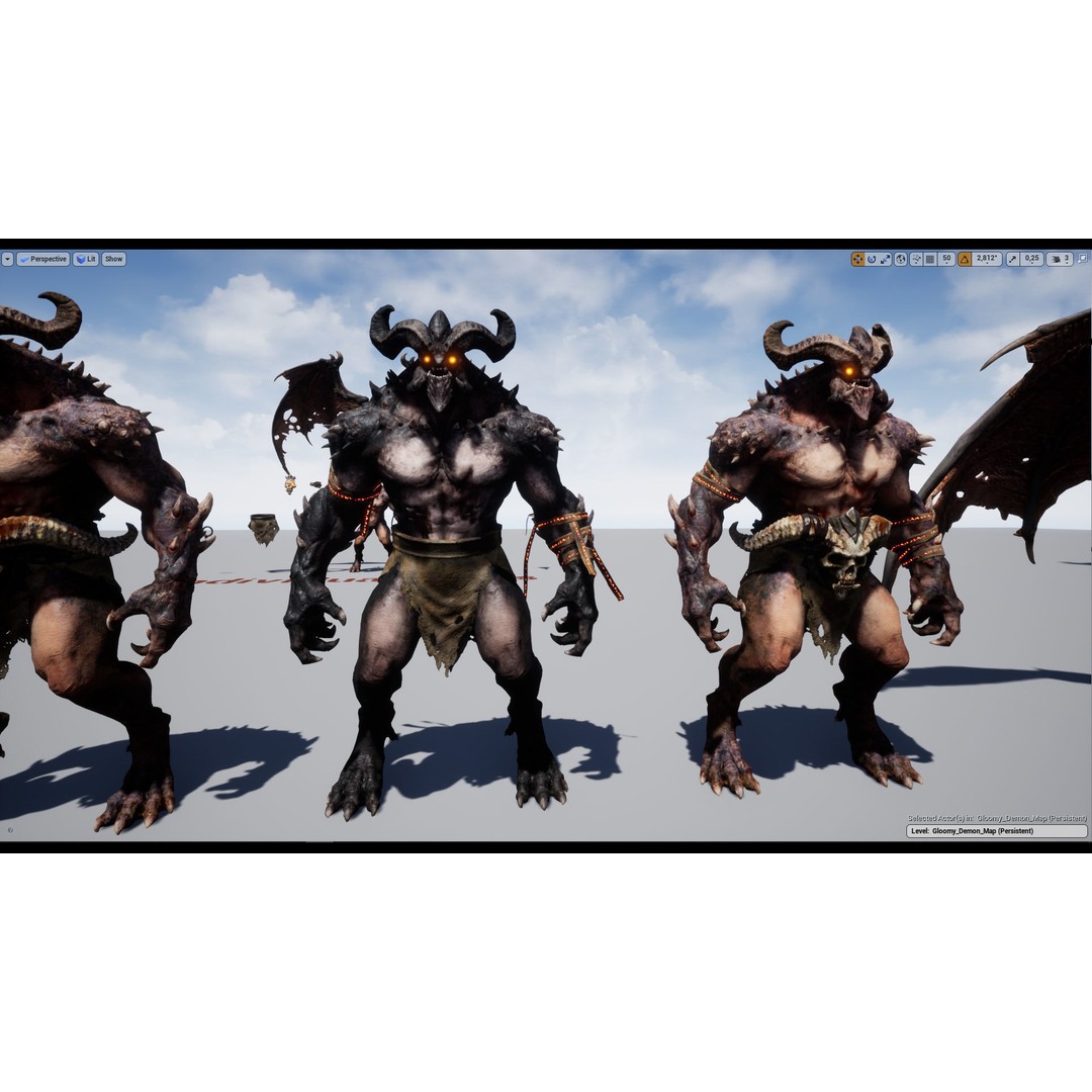 Demon Lord 3D Model – Low Poly Fantasy Character, Rigged, FBX - View 22