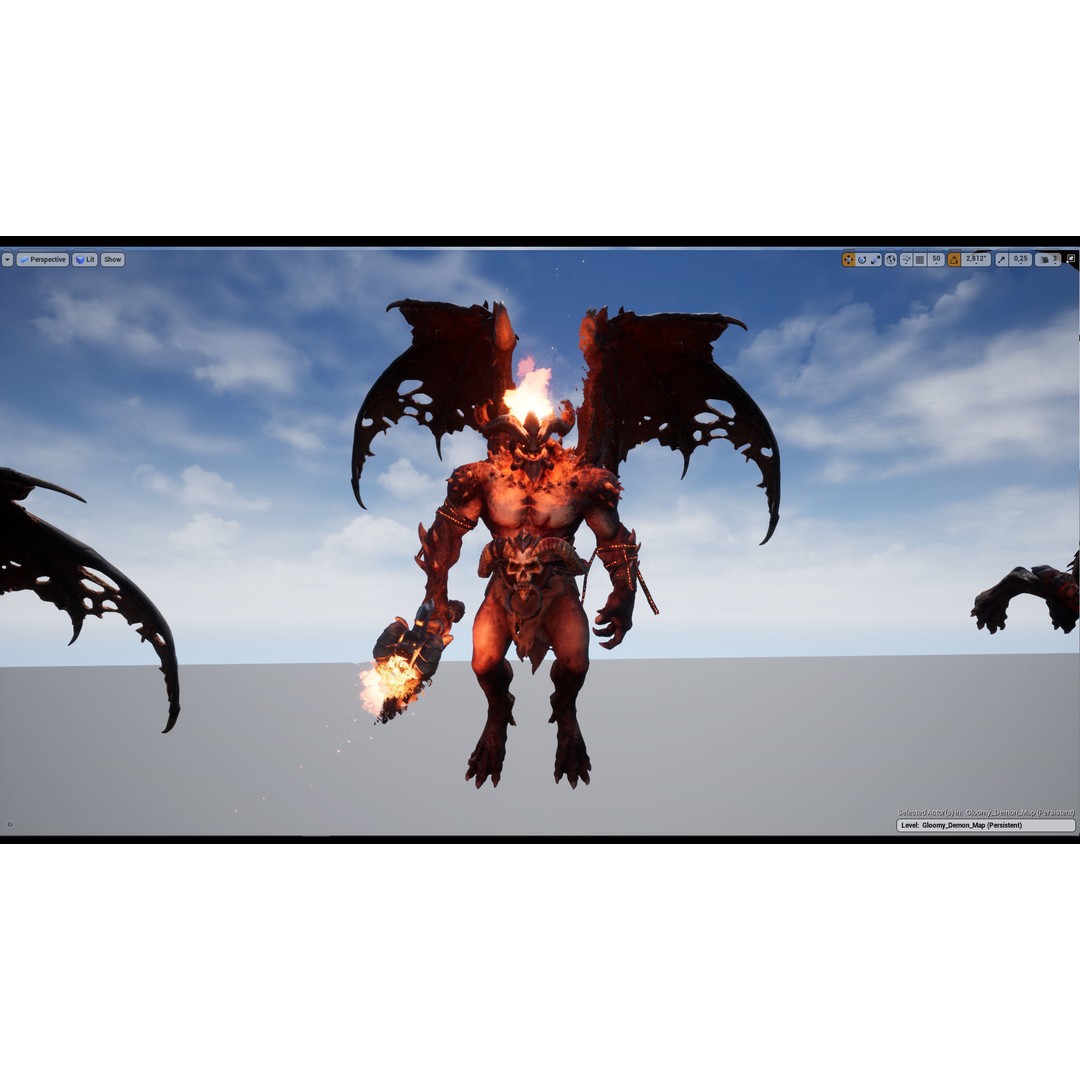 Demon Lord 3D Model – Low Poly Fantasy Character, Rigged, FBX - View 23