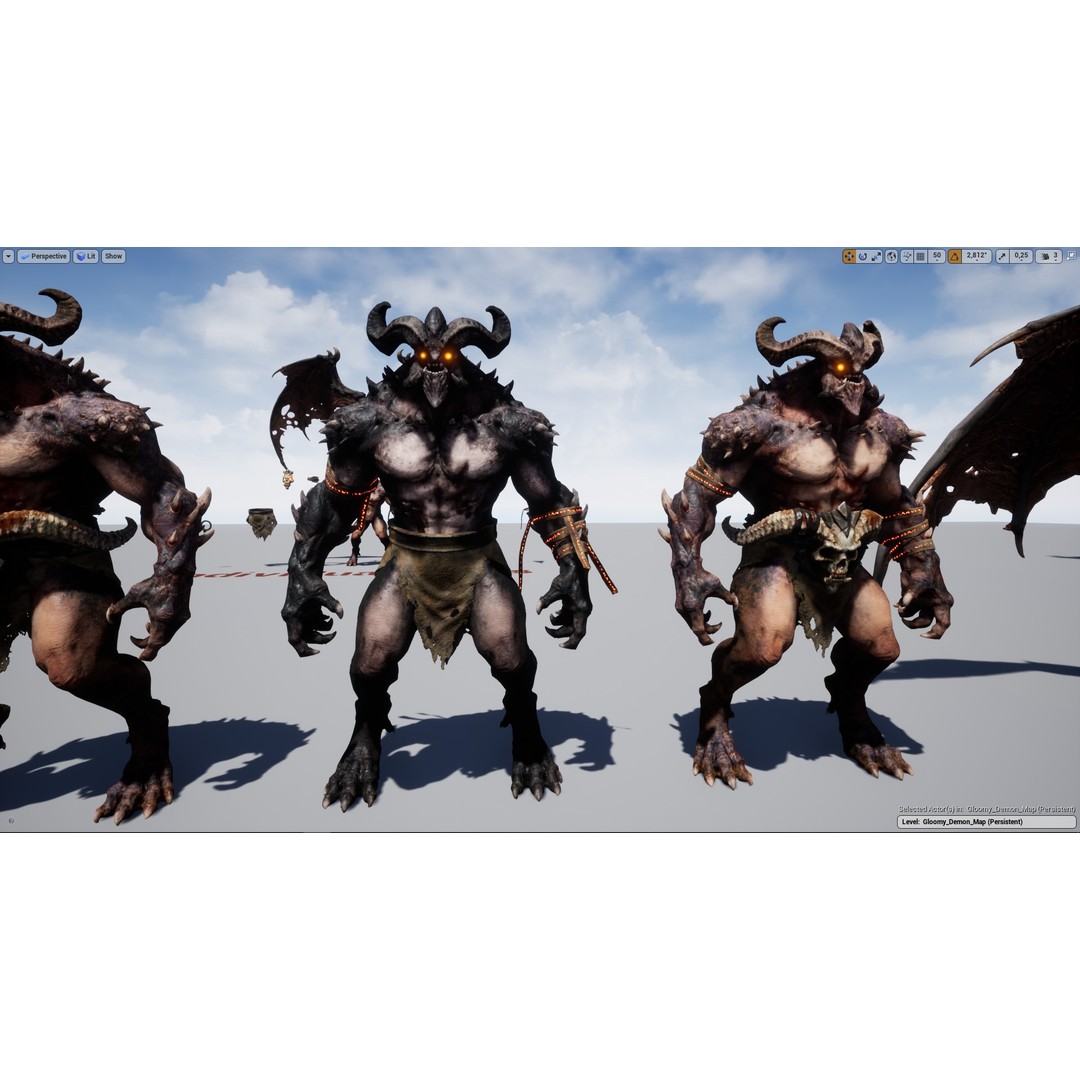 Demon Lord 3D Model – Low Poly Fantasy Character, Rigged, FBX - View 24