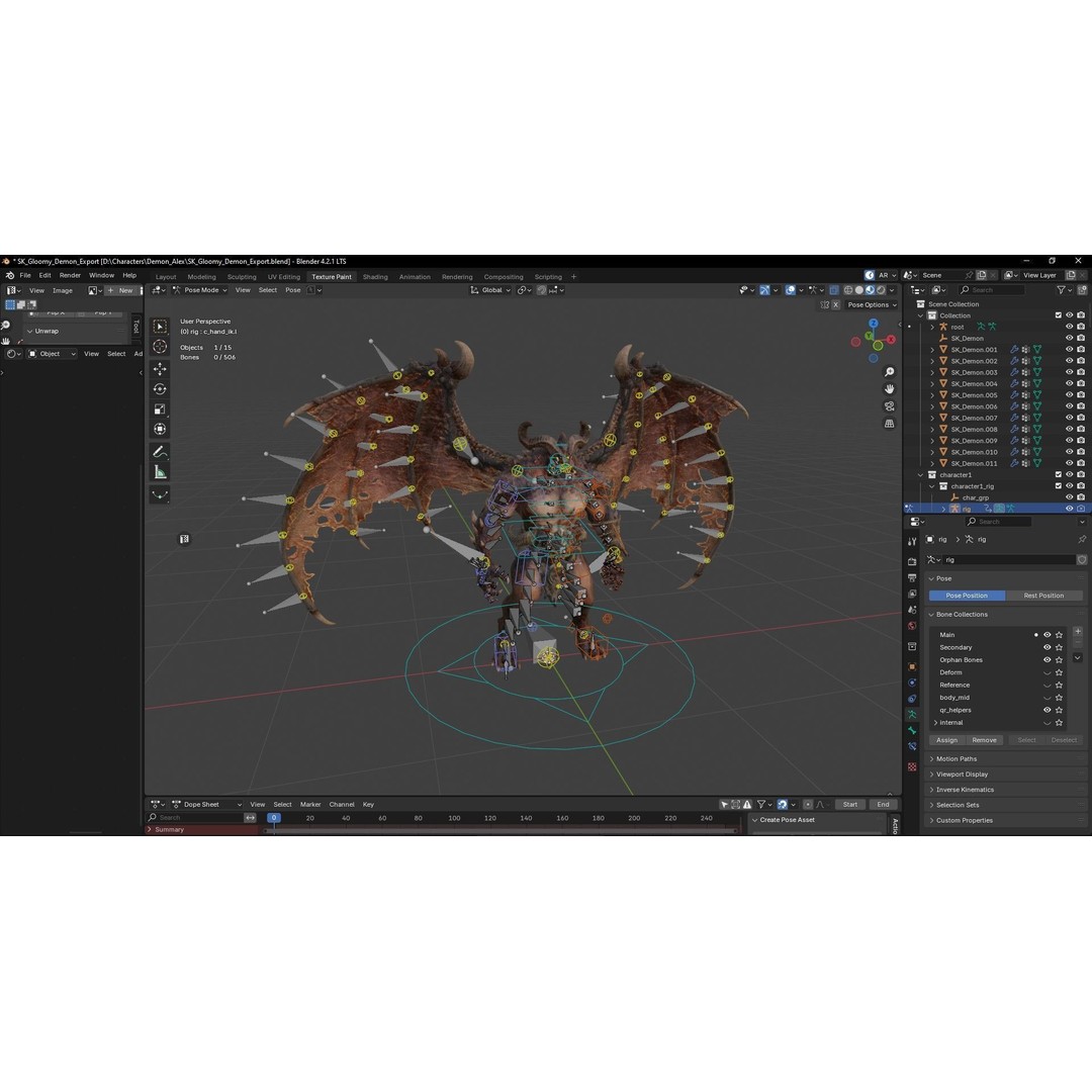 Demon Lord 3D Model – Low Poly Fantasy Character, Rigged, FBX - View 26