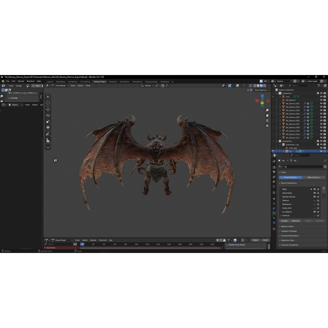 Demon Lord 3D Model – Low Poly Fantasy Character, Rigged, FBX - View 27