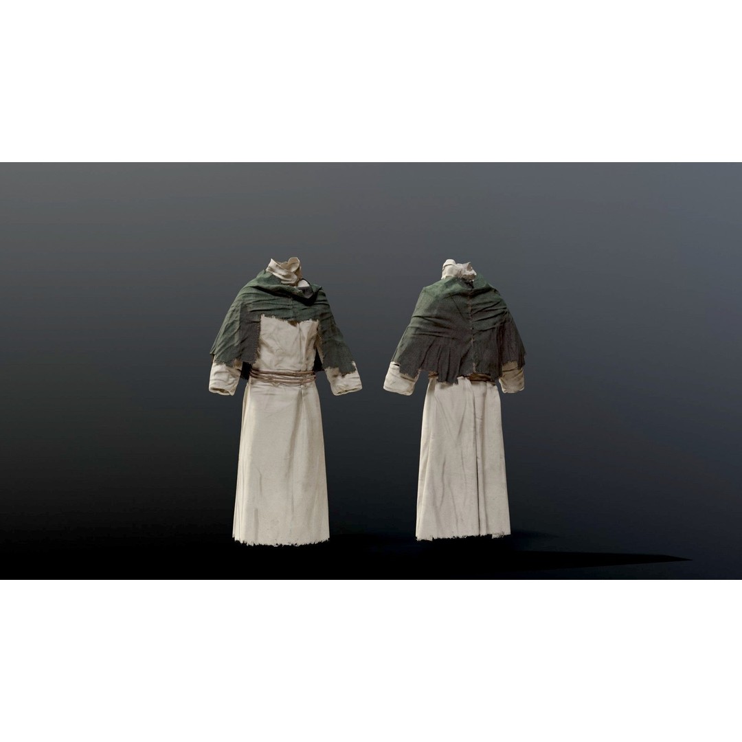 Medieval Religious Character 3D Model – High Poly Archbishop, Priest, and Monks - View 19