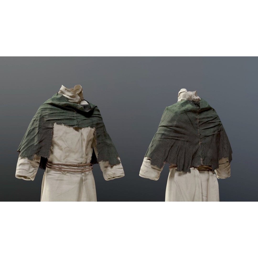 Medieval Religious Character 3D Model – High Poly Archbishop, Priest, and Monks - View 20