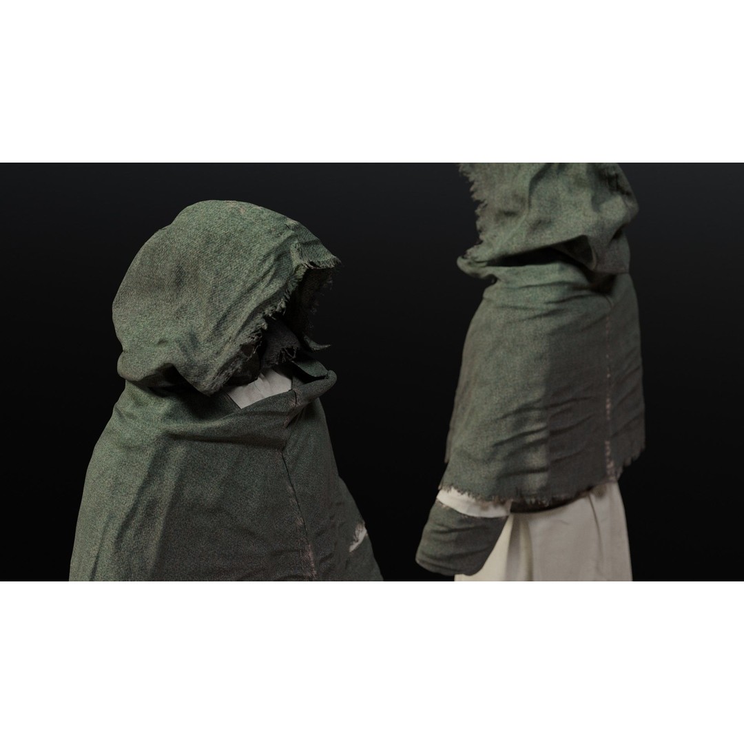 Medieval Religious Character 3D Model – High Poly Archbishop, Priest, and Monks - View 28