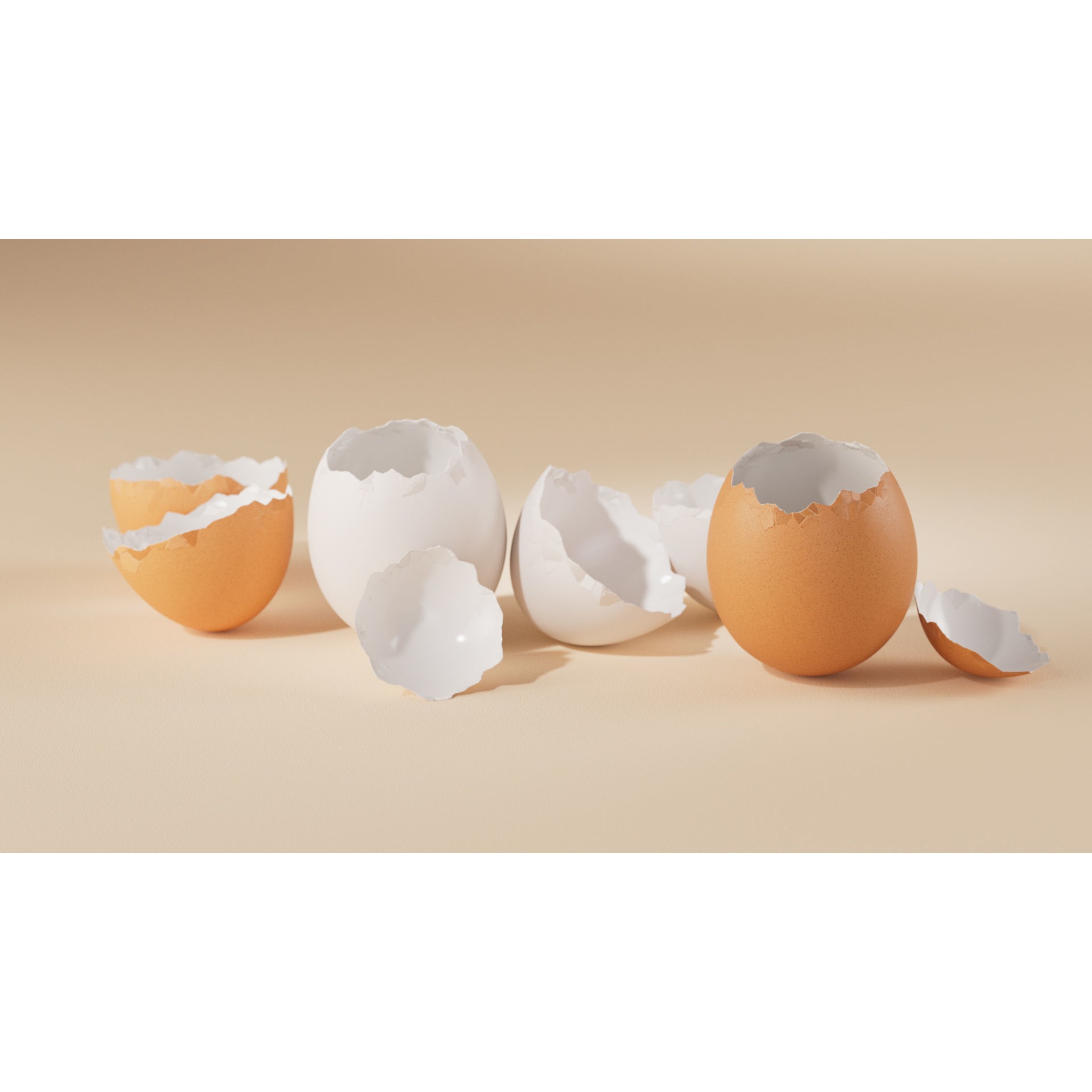 Photorealistic Eggs - PBR 3D Model - View 10