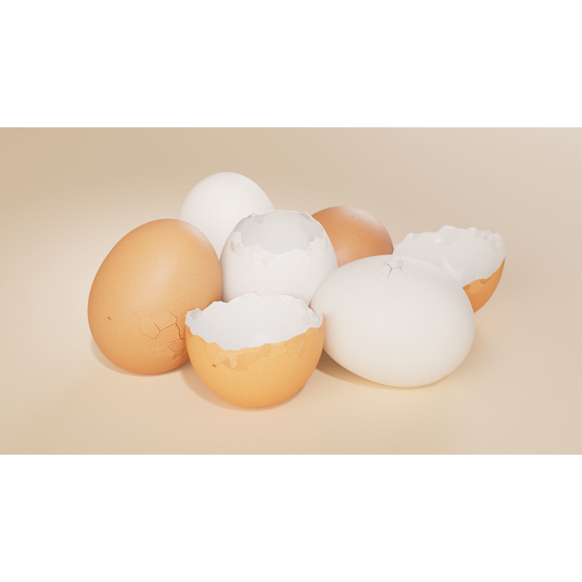 Photorealistic Eggs - PBR 3D Model - View 11