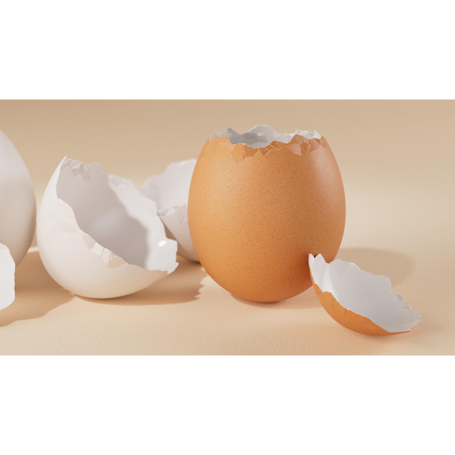 Photorealistic Eggs - PBR 3D Model - View 8