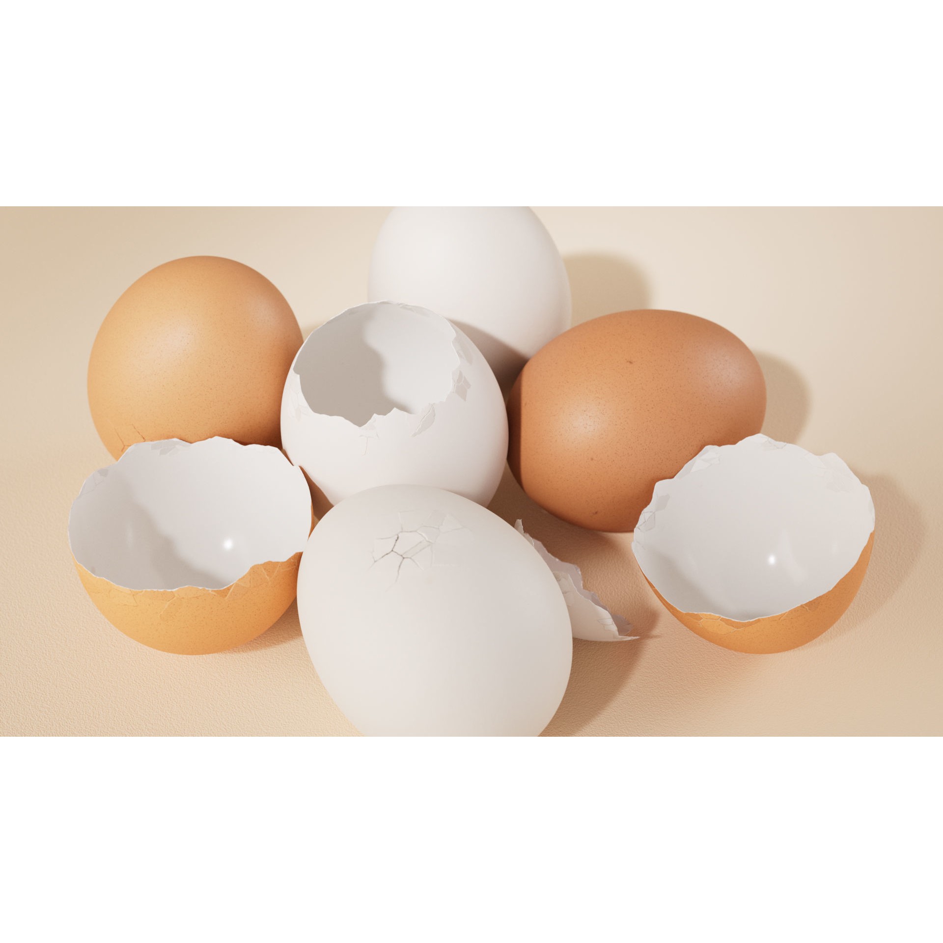 Photorealistic Eggs - PBR 3D Model - View 9