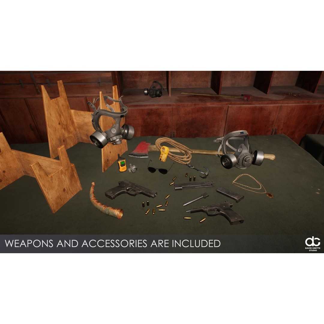 Eva Adventure Character 3D Model – Low Poly Rigged Game Asset, FBX - View 25
