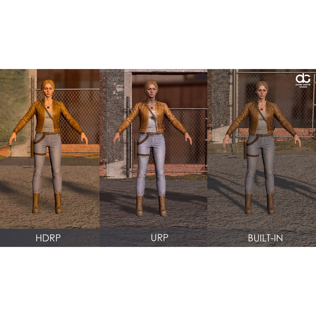 Eva Adventure Character 3D Model – Low Poly Rigged Game Asset, FBX - View 27