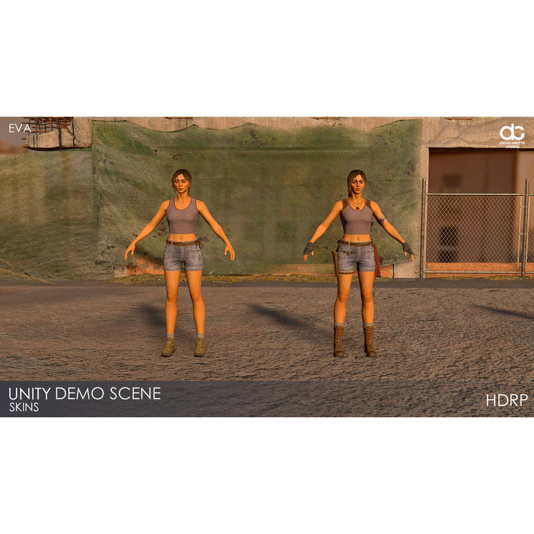 Eva Adventure Character 3D Model – Low Poly Rigged Game Asset, FBX - View 31