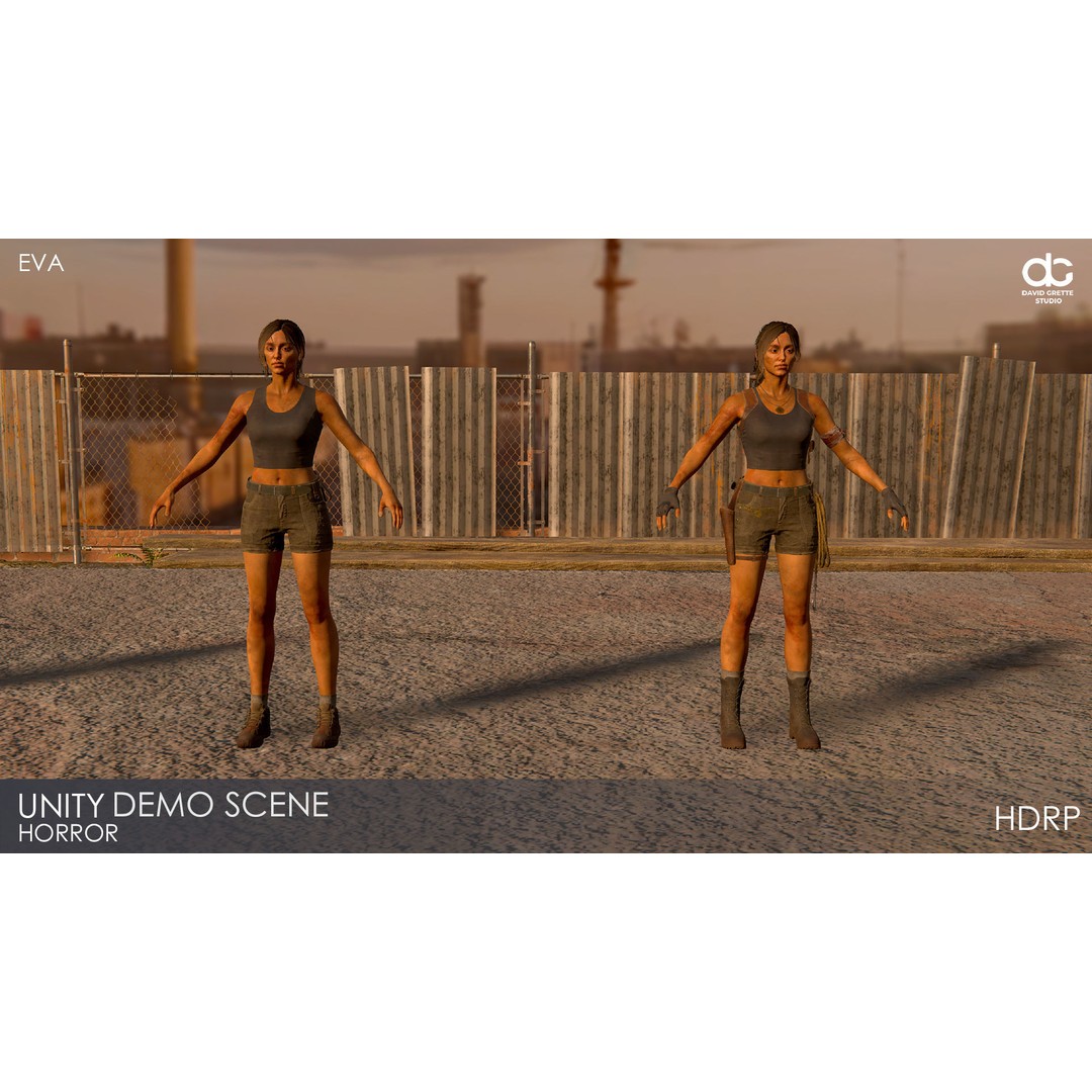 Eva Adventure Character 3D Model – Low Poly Rigged Game Asset, FBX - View 37
