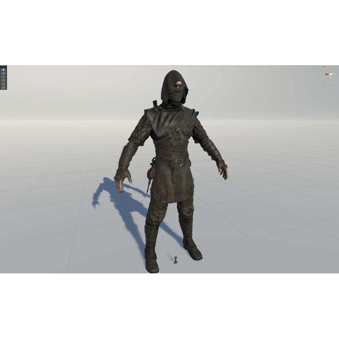 Thief 3D Model – Low Poly Character Rigged for Games, FBX