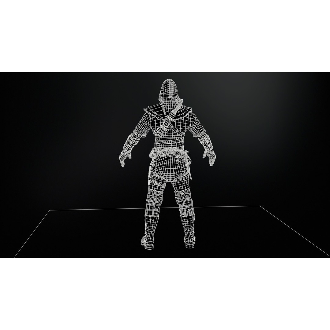 Thief 3D Model – Low Poly Character Rigged for Games, FBX - View 10