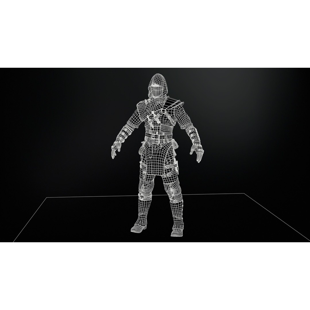 Thief 3D Model – Low Poly Character Rigged for Games, FBX - View 11