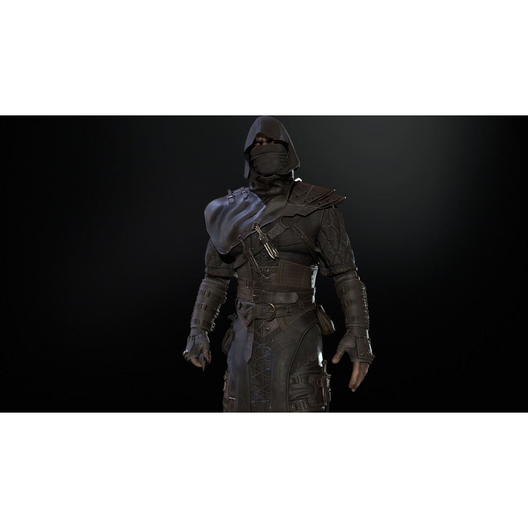 Thief 3D Model – Low Poly Character Rigged for Games, FBX - View 18