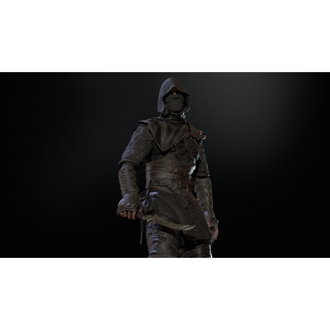 Thief 3D Model – Low Poly Character Rigged for Games, FBX - View 20