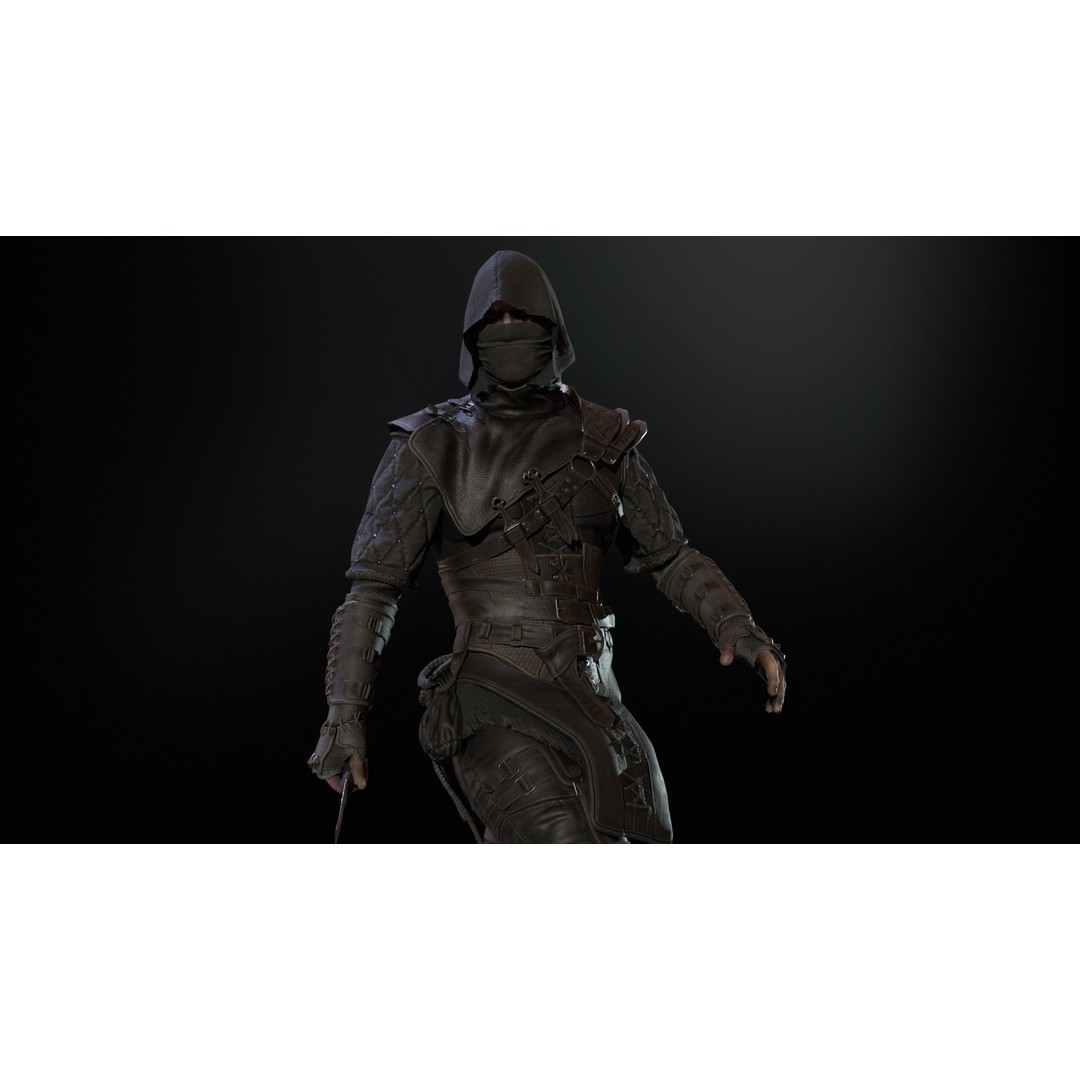 Thief 3D Model – Low Poly Character Rigged for Games, FBX - View 21