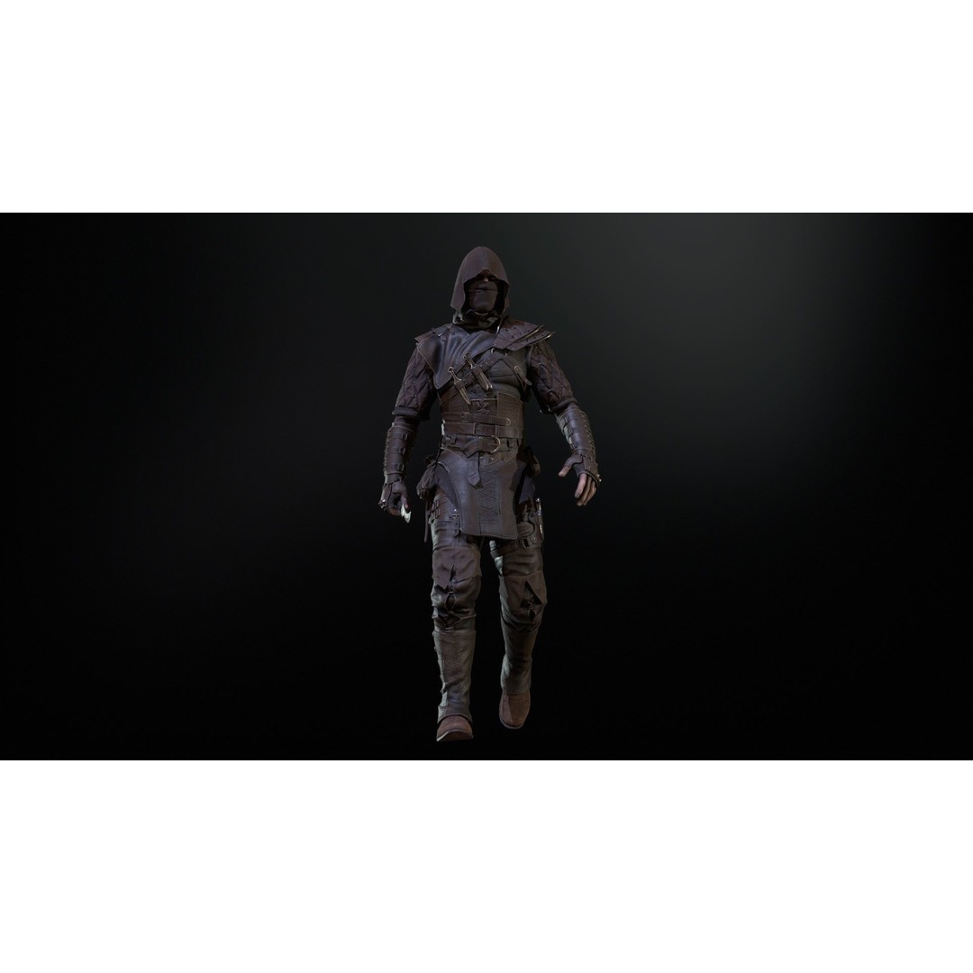 Thief 3D Model – Low Poly Character Rigged for Games, FBX - View 23