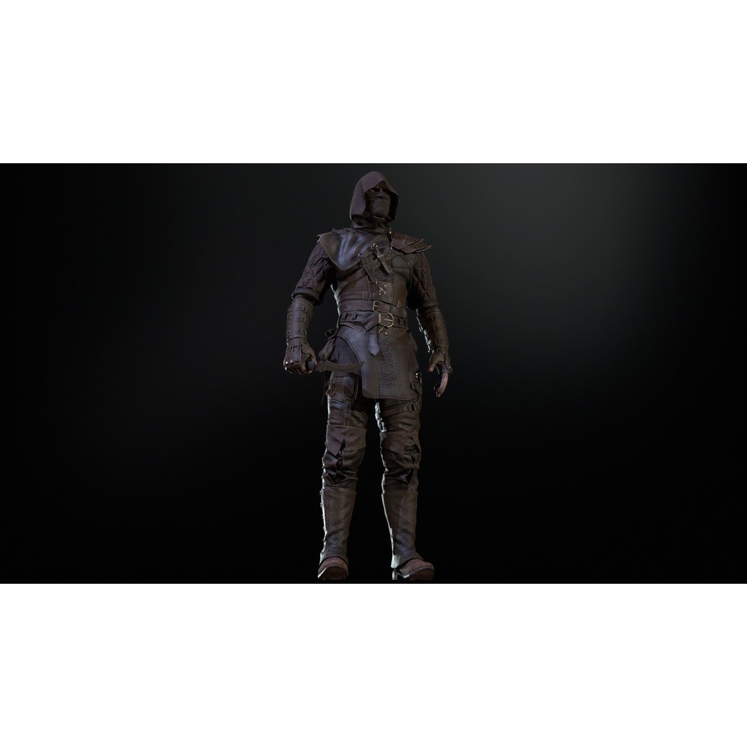 Thief 3D Model – Low Poly Character Rigged for Games, FBX - View 24
