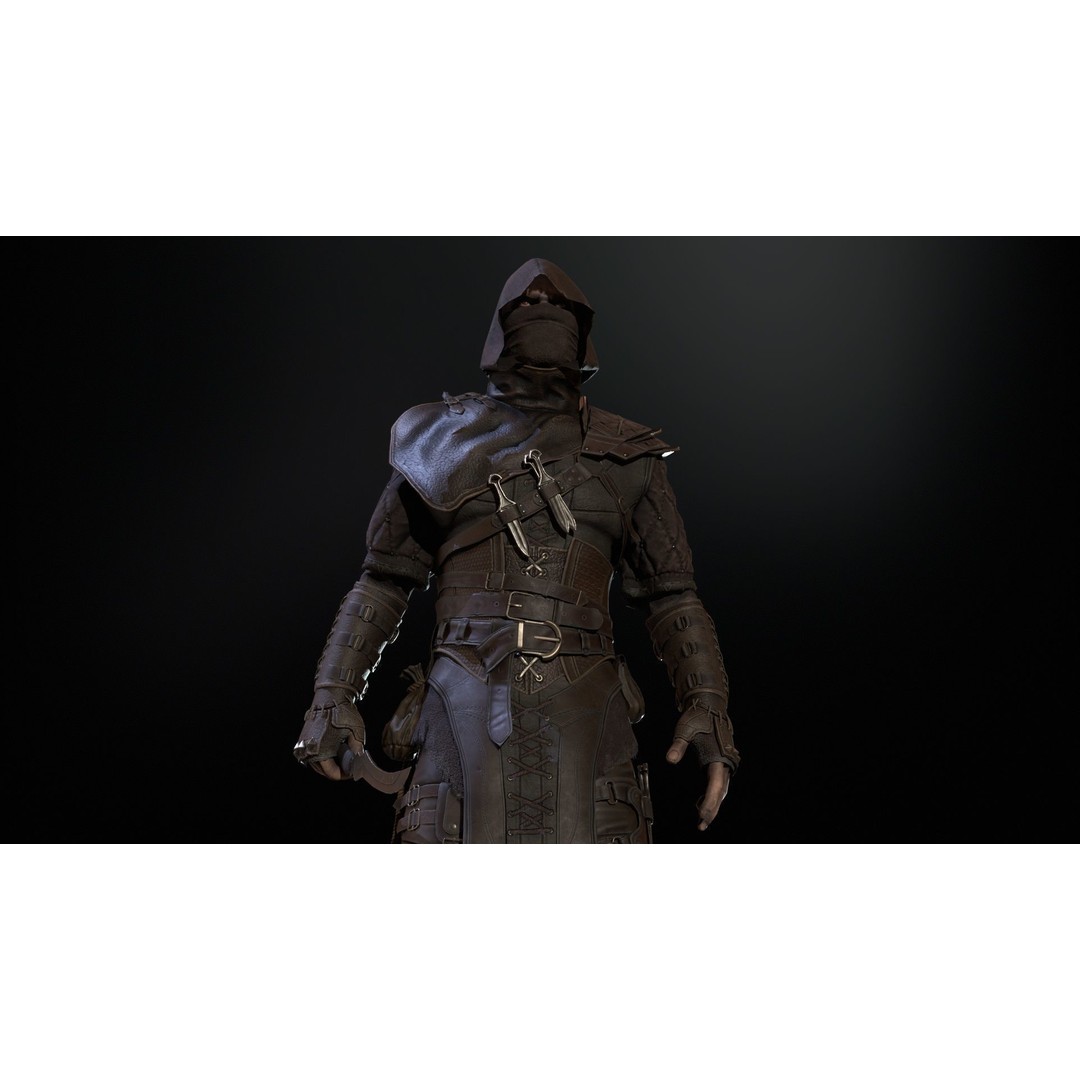 Thief 3D Model – Low Poly Character Rigged for Games, FBX - View 26
