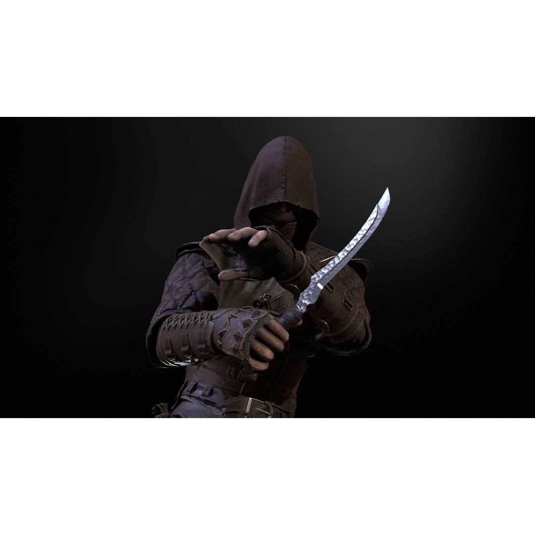 Thief 3D Model – Low Poly Character Rigged for Games, FBX - View 27