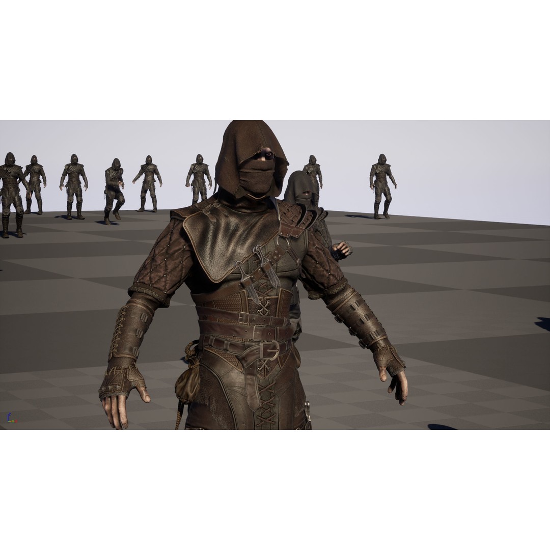 Thief 3D Model – Low Poly Character Rigged for Games, FBX - View 31