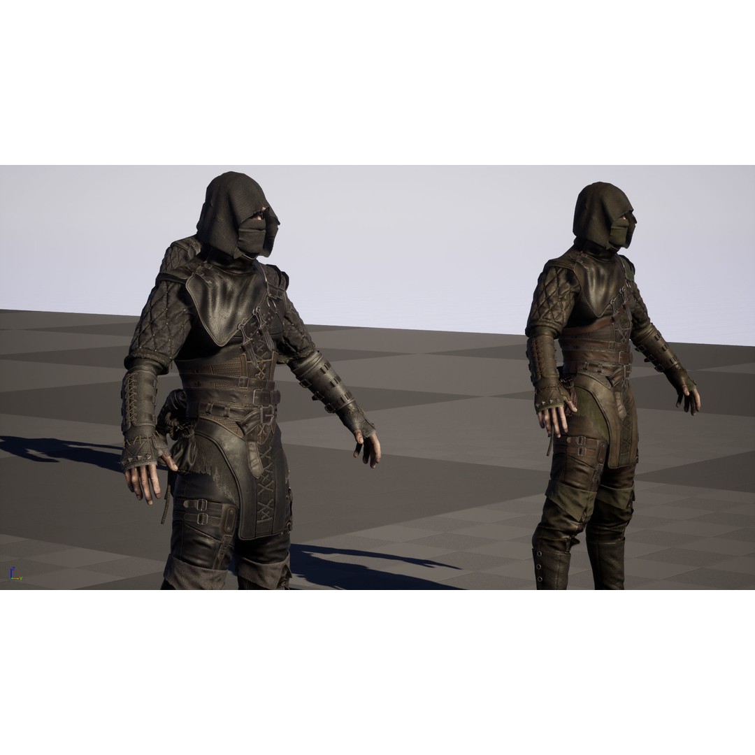 Thief 3D Model – Low Poly Character Rigged for Games, FBX - View 33