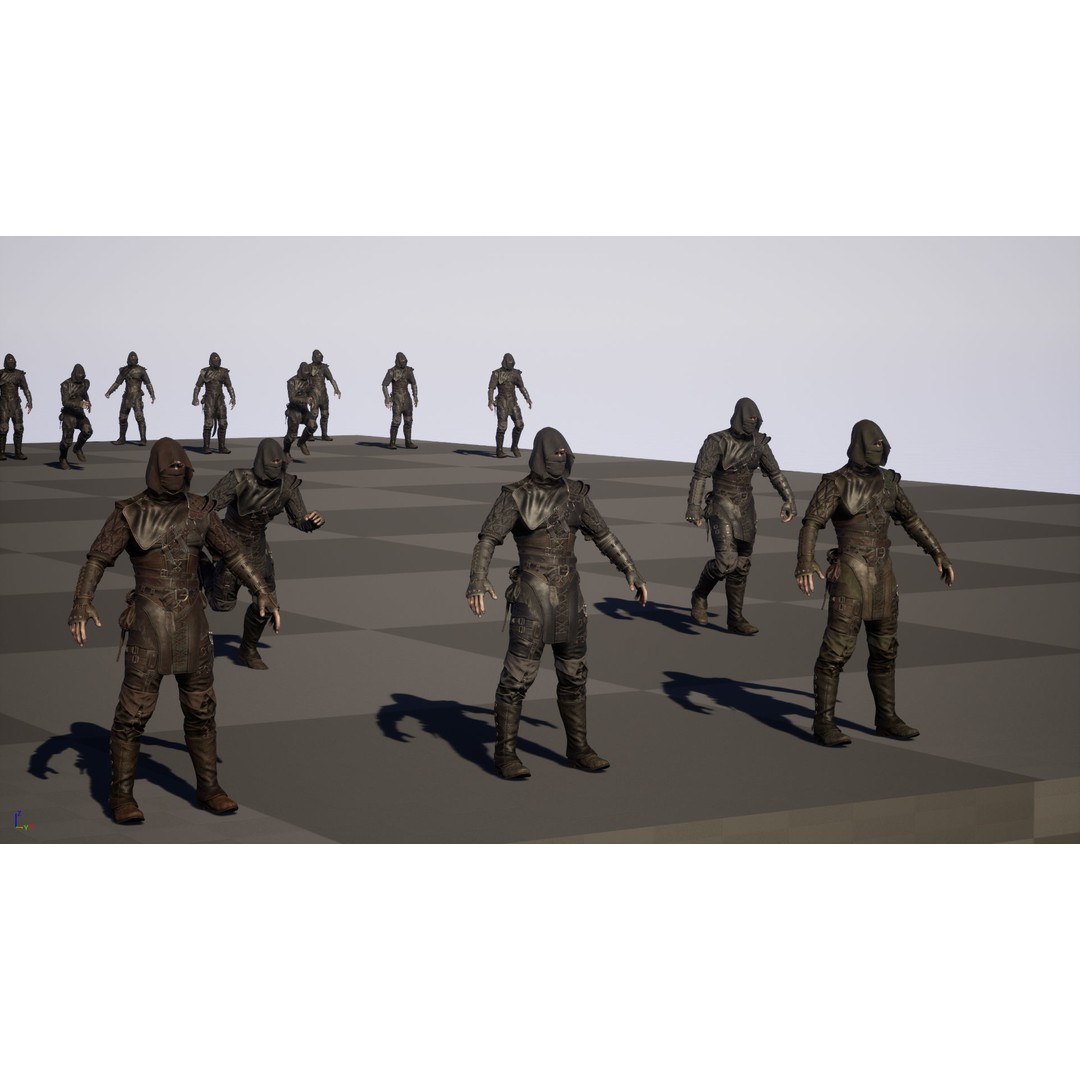 Thief 3D Model – Low Poly Character Rigged for Games, FBX - View 34
